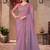 Mauve shining georgette heavy embroidery and sequin work partywear saree