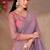 Mauve shining georgette heavy embroidery and sequin work partywear saree