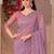 Mauve shining georgette heavy embroidery and sequin work partywear saree