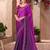 Purple majestic shaded chiffon heavy embroidery and sequin work partywear saree