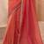 Rust orange sparkle tissue heavy embroidery and sequin work partywear saree