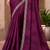 Wine satin chiffon heavy embroidery and sequin work partywear saree