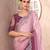 Onion pink shaded chiffon heavy embroidery and sequin work partywear saree