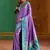 lavender satin handloom weaving silk with contrast border and pallu