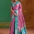 onion pink satin handloom weaving silk with contrast border and pallu