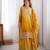 Mustard yellow zari work salwar kameez