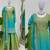 Sea green and lime ombre gharara suit