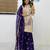Royal blue heavily embellished sharara set
