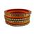 Kundan stud colour multi pack of 8 material acrylic bangle
