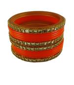 Kundan stud colour multi pack of 12 material acrylic bangle