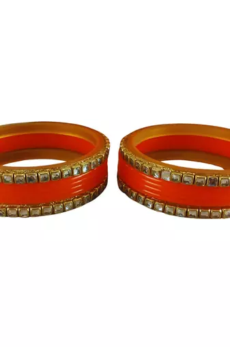Kundan stud colour multi pack of 12 material acrylic bangle