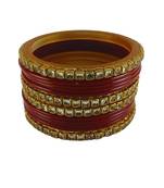 Kundan stud colour multi pack of 12 material acrylic bangle
