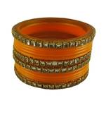 Kundan stud colour multi pack of 12 material acrylic bangle