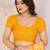  yellow floral georgette saree with lace border & blouse piece