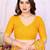  yellow floral georgette saree with lace border & blouse piece