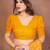  yellow floral georgette saree with lace border & blouse piece