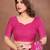 pink floral georgette saree with lace border & blouse piece
