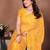  yellow floral georgette saree with lace border & blouse piece