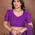  purple floral georgette saree with lace border & blouse piece