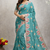 Blue Color Soft Silk Georgette Embroidered Saree