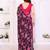 pink floral georgette saree with lace border & blouse piece