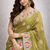 Green Color Soft Silk Georgette Embroidered Saree