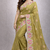 Green Color Soft Silk Georgette Embroidered Saree