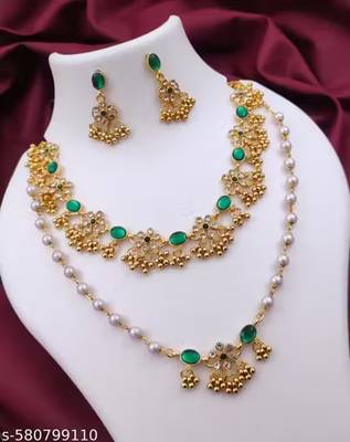 Indian bollywood gold plated kundan choker bridal necklace earrings jewelry set 1