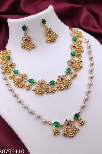 Indian bollywood gold plated kundan choker bridal necklace earrings jewelry set