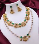 Indian bollywood gold plated kundan choker bridal necklace earrings jewelry set