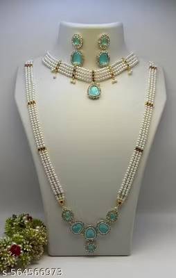 Indian bollywood gold plated kundan choker bridal necklace earrings jewelry set 1