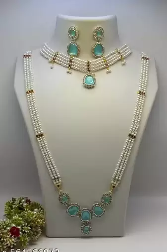 Indian bollywood gold plated kundan choker bridal necklace earrings jewelry set