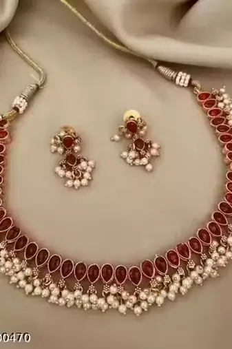Indian bollywood gold plated kundan choker bridal necklace earrings jewelry set