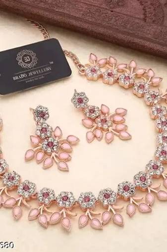 Indian bollywood gold plated kundan choker bridal necklace earrings jewelry set