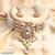 Indian bollywood gold plated kundan choker bridal necklace earrings jewelry set