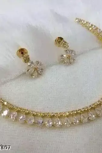 Indian bollywood gold plated kundan choker bridal necklace earrings jewelry set