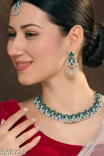 Indian bollywood gold plated kundan choker bridal necklace earrings jewelry set