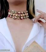 Indian bollywood gold plated kundan choker bridal necklace earrings jewelry set