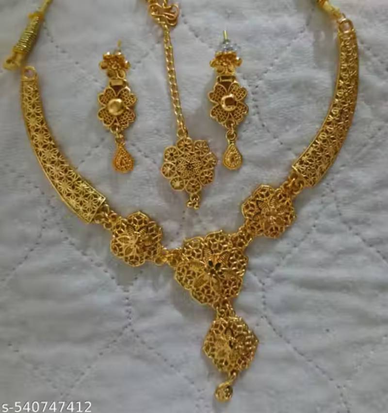 Indian bollywood gold plated kundan choker bridal necklace earrings jewelry set