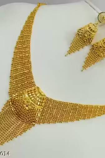 Indian bollywood gold plated kundan choker bridal necklace earrings jewelry set