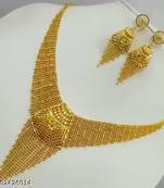 Indian bollywood gold plated kundan choker bridal necklace earrings jewelry set