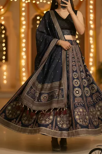 Garba Special Cotton SemiStitched Lehenga choli