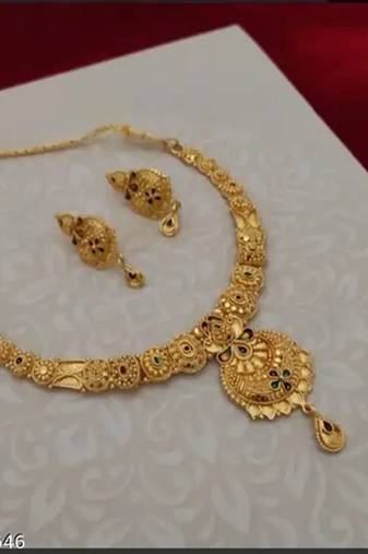 Indian bollywood gold plated kundan choker bridal necklace earrings jewelry set