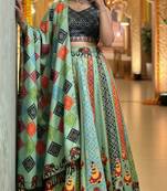 Garba Special Cotton SemiStitched Lehenga choli