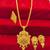 Indian bollywood gold plated kundan choker bridal necklace earrings jewelry set
