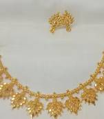 Indian bollywood gold plated kundan choker bridal necklace earrings jewelry set