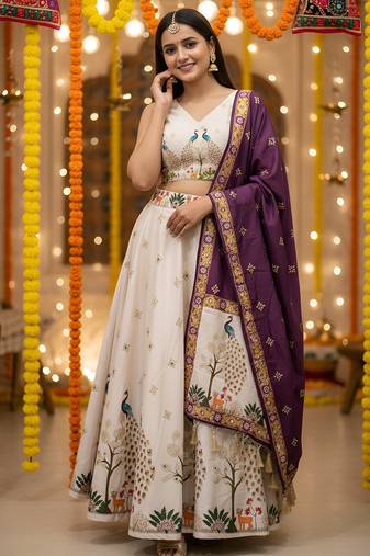 Garba Special Cotton SemiStitched Lehenga choli