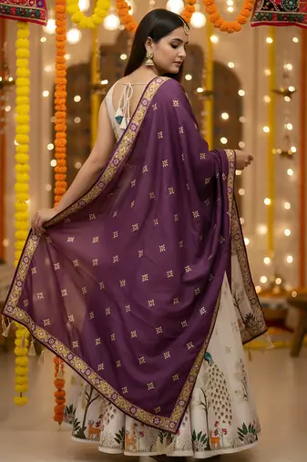 Garba Special Cotton SemiStitched Lehenga choli