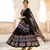 Navratri Ajarakh Print Rayon Semi Stitched Lehenga Choli & Unstitched Blouse With Dupatta