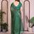green embellished net saree with diamond lace border & blouse piece